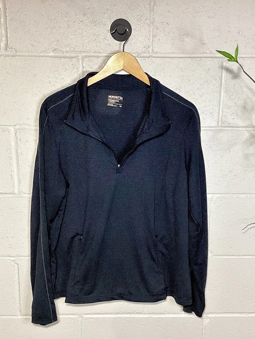 Mondetta Performance + Luxury Quarter-Zip Pullover Black XXL